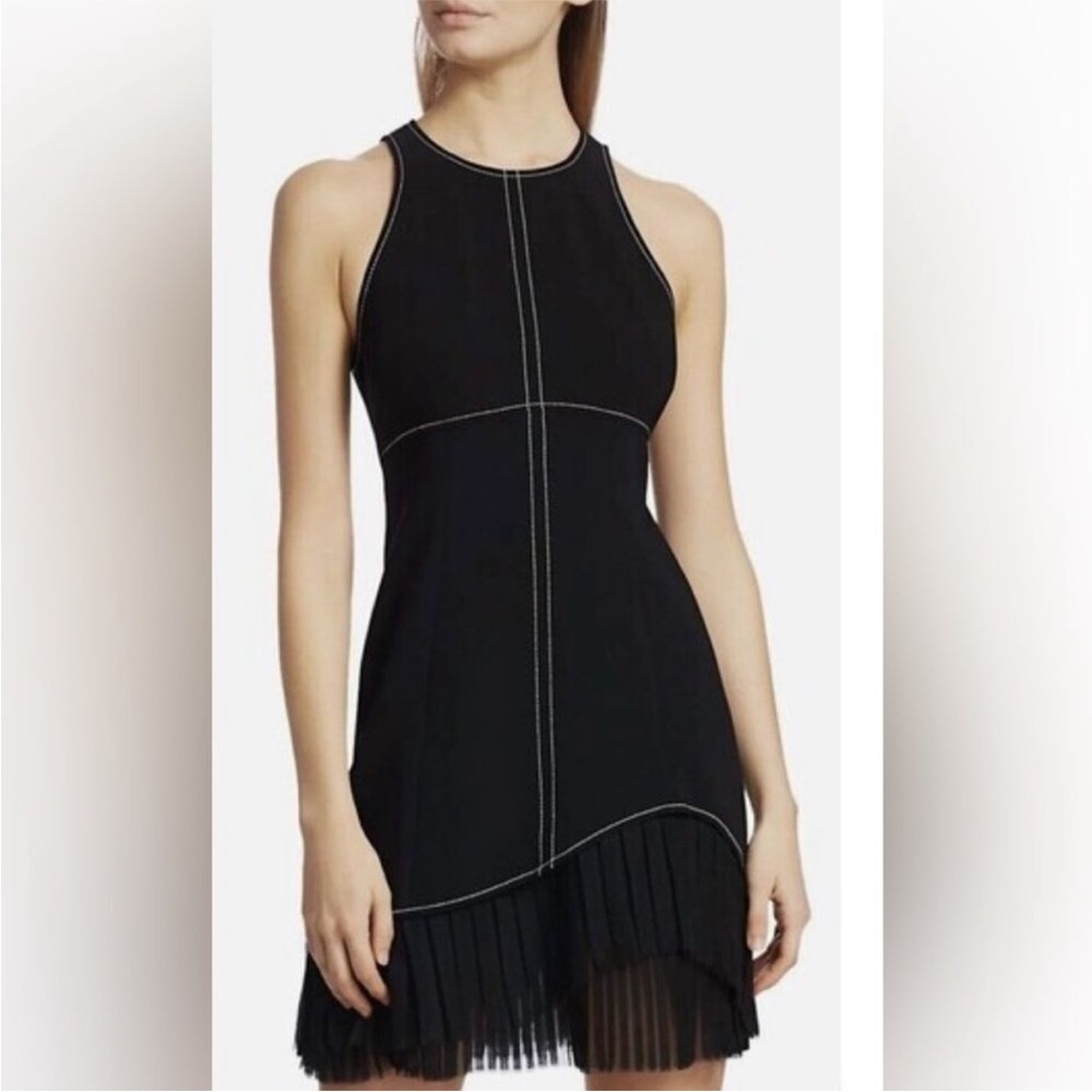 Cinq à Sept Cathy Sleeveless Crepe Minidress with Pleating - Sz 2